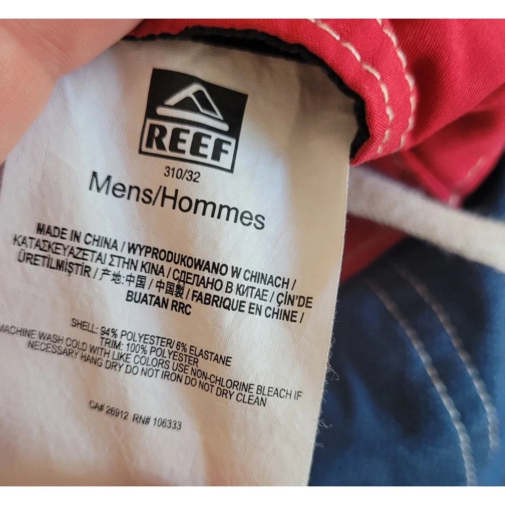 REEF‎ Men's Boardshorts Size 30 To Trip On Blue Hula Dancer Swim Trunks #5